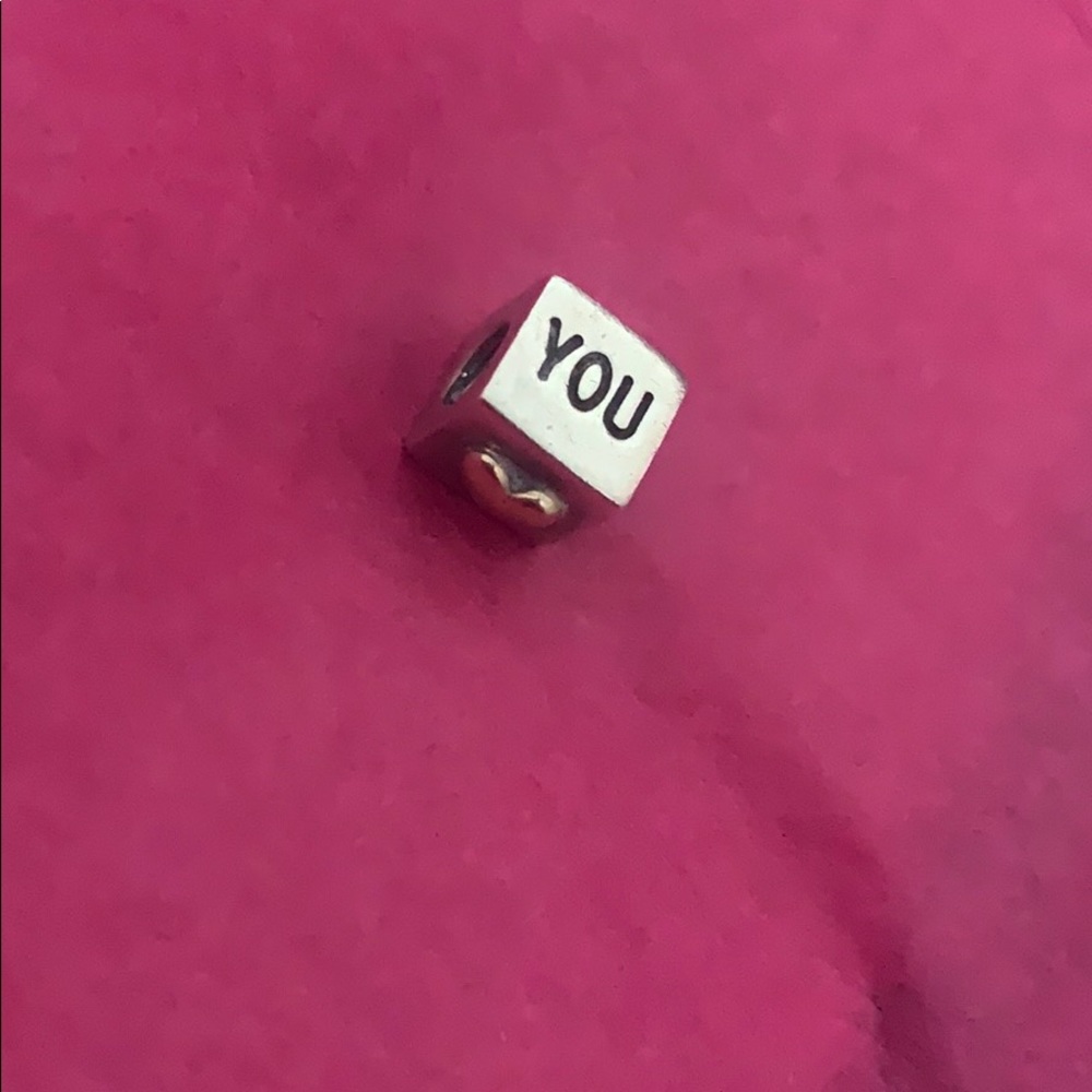 I love you Pandora charm w real gold in the middle